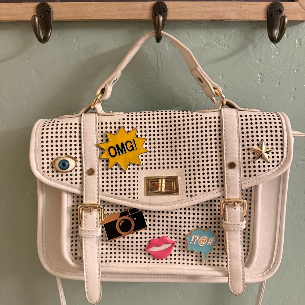 Charming Charlies: White Handbag with Charms